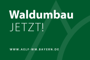 Logo auf dem steht "Waldumbau JETZT"